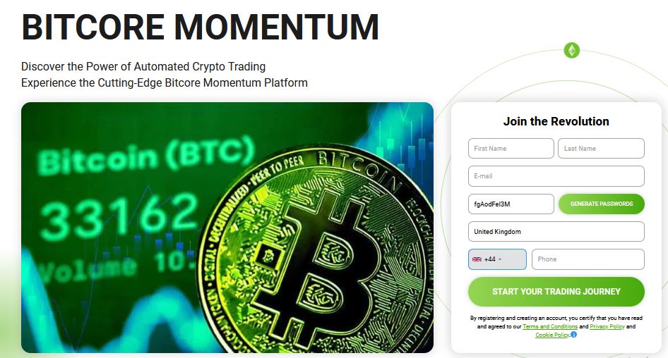 Bitcore Momentum platform