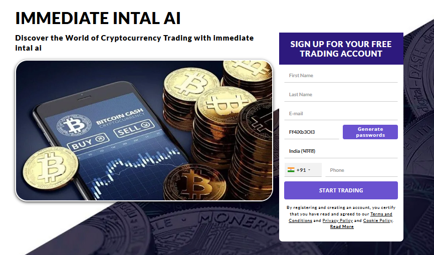 The Immediate Intal test raises important questions: Is it reputable – or is there possibly a scam behind it? Many users who have had their first experiences with Immediate Intal report differently. While some remain skeptical and speak of a possible fake, others see positive aspects. But what is true? Is it worth taking a closer look – or should you be more cautious? In this analysis, we will examine these points in detail to discover the truth about Immediate Intal. Immediate Intal: What does the platform offer? Immediate Intal is a versatile trading system that aims to facilitate access to the financial markets for both new and experienced investors. The platform trading system offers a wide range of advanced analytical tools that are specifically designed to predict market movements and optimize investment decisions. It is particularly worth mentioning that there is no special Immediate Intal app – however, the trading platform is fully mobile accessible and can be used on various devices such as smartphones, tablets, and laptops. 💻 Type of platform trading platform for various crypto assets 💵 Minimum deposit No 💎 Supported assets cryptocurrencies 📱 Mobile App No direct Immediate intal app / Mobile optimized 💰 Deposit/Withdrawal Fees Not mentioned 📞 Support Form-based support for non-registered users According to the developers of Immediate Intal, the system was designed to provide a user-friendly interface that allows even beginners to trade quickly and effectively. The trading system promises to improve trading results by providing real-time data and personalized recommendations. Despite these promises, the question remains: is Immediate Intal legit? The platform emphasizes its security and risk management tools to help users protect their investments and make informed decisions. However, independent confirmation of these features is lacking, which is why it is advisable to be cautious and rely on your own experience before making any major investments. Immediate Intal Review: Can you make big profits? Success in online trading requires a combination of knowledge, strategy, and, yes, a bit of luck. While the platform provides the necessary tools and real-time data to make informed decisions, whether that is enough ultimately depends on your ability to use these tools effectively. Those who carefully interpret market analyses, adapt their trading strategies wisely, and consciously manage risks have a realistic chance of making profits - and these can be considerable. But one thing should be clear: high profits do not come without high risks. Every successful trade carries the possibility of losses - and these can be just as high. Some users report impressive returns they have achieved with Immediate Intal - but such successes are often the result of hard work, intensive market observation, and a disciplined approach. It is important not to be blinded by the prospect of quick profits. Patience, perseverance, and a clear strategy are essential if you want to make big profits with Immediate Intal. How does Immediate Intal work? Immediate Intal is a trading platform that was developed to make it easier for users to enter the complex world of financial markets. But how exactly does the Immediate Intal trading platform work? According to the developers, it is based on a combination of advanced analysis tools and real-time data that should enable users to make better decisions. At its core, it is about identifying market trends and adapting strategies to make the most of potential opportunities. A look at the Immediate Intal test shows that the platform was designed for both experienced traders and beginners. The tools are intended to help you better understand the market, manage risks, and enable effective portfolio management. It is important to note that the platform does not automatically trade cryptocurrencies but supports the user with information and analysis so that they can make their own decisions. However, some voices express doubts about the seriousness of the platform. Some users speak of a possible scam or warn of an Immediate Intal fake. Such concerns are not unfounded, as the platform cannot provide independent confirmation of its functions. Therefore, it is important to be cautious and do your research before getting involved with the trading platform. Immediate Intal Guide: Step-by-step guide to opening an Immediate Intal account Step 1: Fill out the registration form Navigate to the official Immediate Intal website to start the registration process. Make sure you access the correct website to avoid possible scam sites. The platform is also available worldwide, which makes it easier to use. On the homepage, you will find the registration form. Enter your basic information, such as name, email address, and phone number. Make sure your details are correct to avoid any future problems. After completing the form, you will receive a confirmation email. Open it and click on the confirmation link to verify your email address. This step is important to activate your account and complete the Immediate Intal login. Step 2: Make a deposit Once your account is verified, you can make a deposit. Immediate Intal does not impose any minimum deposit requirements, which gives you flexibility in choosing the amount. On the other hand, requires a minimum deposit of 250 euros. Choose one of the available payment methods and follow the instructions. Step 3: Explore the platform & make your first investment After your deposit is confirmed, you can explore the various features and tools of the Immediate Intal platform. Use the analysis tools provided to prepare your first trades. Once you are familiar with the platform, you can make your first investment. Use the analysis and forecasting tools to make good decisions and develop your trading strategies more easily. Is it possible to make real money with Immediate Intal Trading? Yes, it is possible to make real money with Immediate Intal trading - but getting there requires skill and strategy. The platform provides a range of tools to help users understand market movements and trade profitably. Many who have had an experience report positive results - they praise the detailed analysis functions and the clear user interface. These factors can be crucial to trading successfully and making real profits. Some Immediate Intal reviews emphasize that the platform offers a solid foundation for making smart investment decisions through its extensive tools and real-time data. These tools, when used correctly, can help you capitalize on your trades. But - and this is a big but - the risk remains ever-present. There are also voices warning of a possible Immediate Intal scam; therefore, it is essential to always remain vigilant. At the end of the day, the key to success lies in the smart use of the resources provided and the ability to weigh up risks carefully. Only through a well-founded strategy and a continuous willingness to learn can you earn real money in the long term with Immediate Intal - but be careful: it is not a guarantee, but a balancing act between opportunities and risks. Is Immediate Intal legit or is it a scam? At first glance, the platform appears professional and promising – especially the content available on Immediate Intal makes a solid impression. But what does it look like? Some users have doubts and speak of a possible Immediate Intal fraud. They suspect that the platform does not keep its promises and warn of an Immediate Intal scam. These concerns are not unfounded - after all, there are always reports of platforms that turn out to be fakes and cheat their users out of their money. On the other hand, there are also positive Immediate Intal reviews that indicate that the platform offers legitimate features and tools. Users who have worked intensively with the tools report successful trades and an overall positive experience. But what is the truth? The fact is: There is no clear answer. While some assume that Immediate Intal is a scam, others see the platform as a serious opportunity to start trading. That is why it is crucial to critically examine the platform yourself - and gain your own experience. Trust is good, but caution is better. When does it make sense to use Immediate Intal? Using Immediate Intal could make sense - especially if you are looking for a platform that offers a mix of user-friendliness and advanced analysis tools. For those who are ready to delve deeply into the financial markets and make informed decisions on their own, Immediate Intal can provide valuable support. It can be useful if you have basic knowledge of crypto trading but do not yet have in-depth experience. The platform can then help you to deepen your understanding of market movements and develop your strategies in a targeted manner. Traders who want flexible access to different devices in particular could benefit from the versatility of Immediate Intal. Even if you are looking for a platform that does not have high entry barriers - such as a high minimum deposit - Immediate Intal could be considered. Here you can start with smaller amounts and slowly progress without risking too much capital right away. However, it is only useful if you understand the risks and are prepared to continue your education regularly. Immediate Intal is not a sure-fire success; success requires commitment, patience, and the willingness to learn from mistakes. Therefore, anyone who has these prerequisites could find Immediate Intal a useful companion for trading. How can beginners use the Immediate Intal platform? For beginners, the Immediate Intal platform offers several opportunities - which are especially valuable if you are just entering the world of trading. The first step should be to familiarize yourself with the basic functions of the platform. Immediate Intal provides a variety of analysis tools that - although powerful - are easily accessible even for beginners. A sensible approach is to start by trading small amounts to minimize risk while you gain a better understanding of how the platform works. Beginners can use the various analysis tools to identify market trends and develop their first trading strategies. Patience and continuous learning are key here. It's about developing step by step and making the most of the platform. Immediate Intal Experiences: Hints and Tips for Traders Always start small: Start with small amounts to minimize risks before investing larger sums. Learn regularly: Use training materials and stay informed about market trends; knowledge is power. Be careful of over-promises: If it sounds too good to be true, it often is – be skeptical. Use risk management: Set stop-loss limits to protect your capital from unexpected market movements. Diversify your portfolio: Invest in different assets to reduce risk through diversification. Continuous market monitoring: Keep an eye on the markets and react flexibly to changes. Don't let your emotions guide you: Act rationally; emotions can lead to rash decisions. Secure regular profits: Realize profits at regular intervals and avoid greed. Exchange with other traders: Learn from the experiences of others, because networking can provide valuable insights. Who is behind the Immediate Intal app? Unfortunately, despite intensive research, it is not clear who exactly is behind the Immediate Intal app. There is no imprint on the official website that provides information about those responsible. This naturally raises questions: Why does the development team remain anonymous? Why is there no clear information about the creators? Immediate Intal Advantages and Disadvantages Advantages User-friendly interface: The platform is easy to navigate – ideal for beginners. Wide range of analysis tools: Provides advanced market analysis tools. No minimum deposit: Allows flexible entry, regardless of the amount of starting capital. Accessibility across devices: Works on smartphones, tablets, and computers without a special app. Real-time market data: Provides up-to-date information for quick decision-making. Training materials: Helps beginners learn the basics of trading. Personalized recommendations: Provides tailored tips based on user behavior. 24/7 customer support: Help around the clock with questions or problems. Disadvantages No independent verification: Many features are not yet confirmed by third parties – potentially unsafe. Not available in the US: Users from the US cannot use the platform. Unclear fee structure: Details on possible costs are not completely transparent. Conclusion to our Immediate Intal review On the one hand, the platform offers a variety of tools and functions that may seem attractive to traders - especially beginners. The user-friendliness, the variety of analysis tools, and the flexible use speak for Immediate Intal. But on the other hand, there are important points that call for caution. The fact that the developers remain anonymous and there is no imprint on the website raises questions - who is really behind it? In addition, some rumors and warnings speak of a possible Immediate Intal scam and raise doubts about the seriousness of the platform. In the end, Immediate Intal could be reputable - but the lack of transparent information and independent reviews makes it difficult to confirm this with certainty. Anyone who decides to use it should do so carefully, always remain vigilant, and not risk too large sums of money. Caution is advised here. FAQ What is Immediate Intal? Immediate Intal is a trading platform that allows users to invest in various cryptocurrencies. It offers a variety of analytical tools specifically designed to identify market trends and make informed trading decisions. The platform is designed for both beginners and experienced traders. Is Immediate Intal safe? The security of Immediate Intal cannot be fully guaranteed, as the developers remain anonymous and there is no imprint on the website. Users should be cautious, especially as reports are warning of a possible Immediate Intal scam. Every investment carries risks - so it is advisable to only invest money that you can afford to lose. How does Immediate Intal work? Immediate Intal works by providing real-time market data and advanced analytical tools to help users make better decisions. The platform is web-based and can be used from various devices without the need for a special app. Users need to create an account, deposit funds, and then start trading. Is Immediate Intal serious? It remains unclear whether Immediate Intal is reputable. Although there are positive reviews, the lack of transparent information and the anonymity of the developers raise doubts. It is important to form your own opinion and be cautious when using the platform. How do I sign up for Immediate Intal? Signing up with Immediate Intal is done through the official website. Users must fill out a registration form, verify their email address, and make a deposit before they can start trading. Do I need special software to use Immediate Intal? No, Immediate Intal is web-based and does not require any special software. The platform can be used directly via the browser on various devices. What do other users say about Immediate Intal? Opinions about Immediate Intal are mixed. While some users have had positive experiences and find the platform helpful, there are also critical voices that warn of a possible Immediate Intal fake or scam. immediate intal